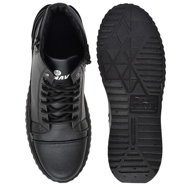 Men's Korean Style High Top Casual Shoes For Men (black)