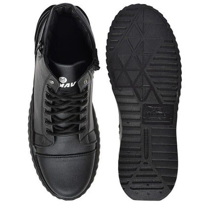 Men's Korean Style High Top Casual Shoes For Men (black)